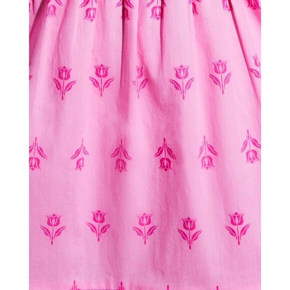 Moon River Smocked Floral Nap Dress Pink Size Small Midi Preppy Cottagecore - Picture 6 of 9